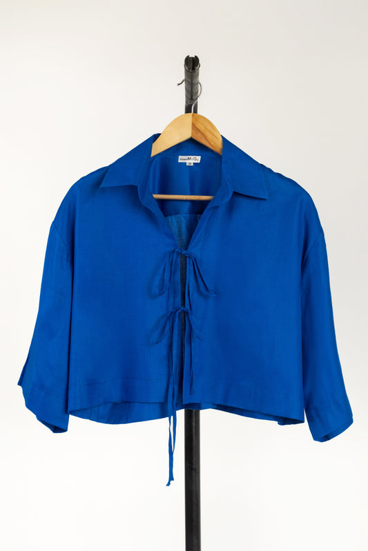 Cropped Tie-Up Shirt