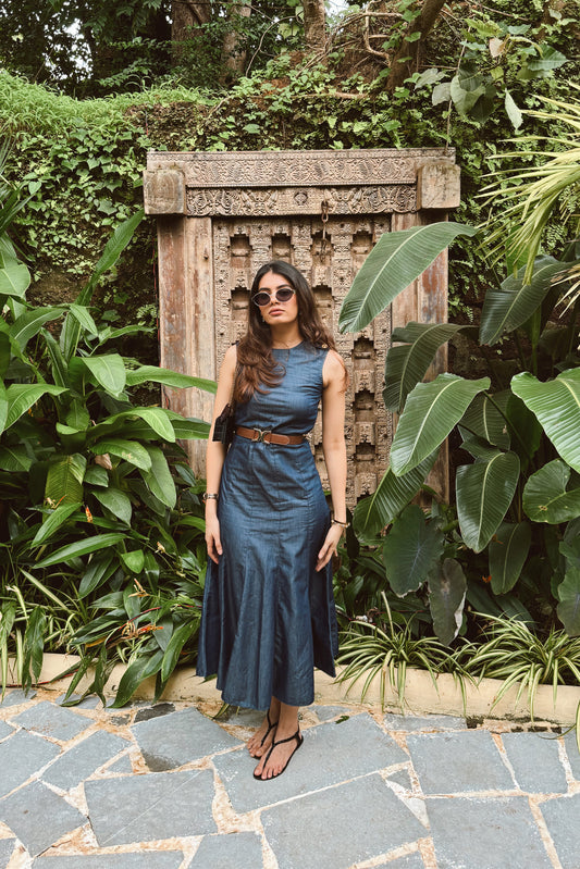 Ananya Yadav In Sage Midi dress